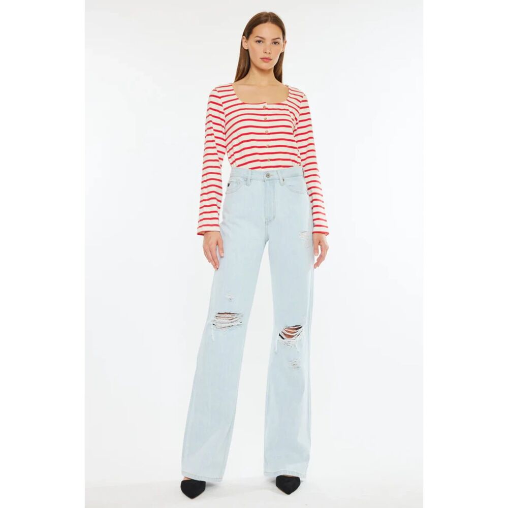 Kancan Jeans Montana Ultra High Rise Flare Wide Leg Size 28